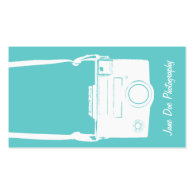White Vintage Camera Business Card