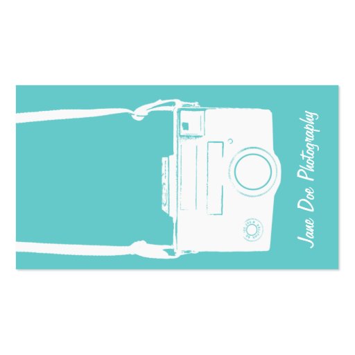 White Vintage Camera Business Card