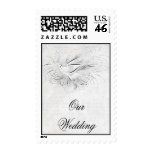 White Vintage Inspired Bird Our Wedding Postage