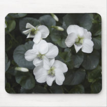 White Violets Mousepad