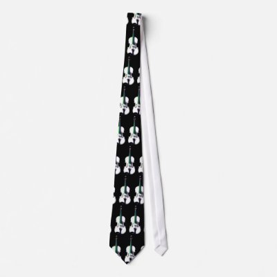 White Violin Tie - Customized by ViolinSiteStore