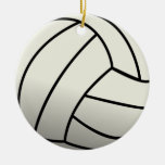White Volleyball Team Christmas Ornament