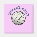 White Volleyball Team Fridge Magnet