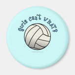 White Volleyball Team Magnet
