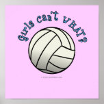 White Volleyball Team Print