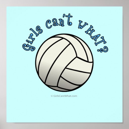 White Volleyball Team Print