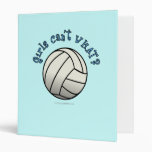 White Volleyball Team Vinyl Binders