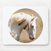 White War Horse Mousepads