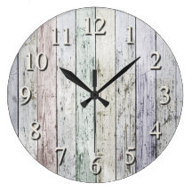 White washed wall clock
