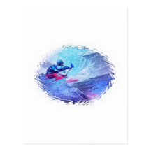White Water Kayaker Postcard