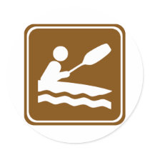 White Water Kayaking Highway Sign stickers by wesleyowns White Water Kayaking Highway Sign stickers