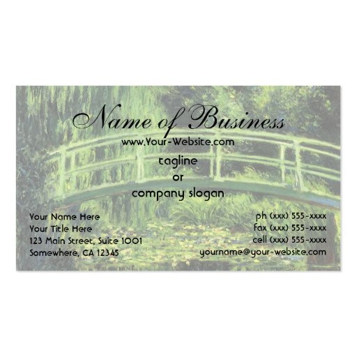 White Water Lilies by Claude Monet Business Card Templates