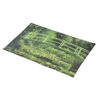 White Water Lilies by Monet, Vintage Impressionism Place Mat