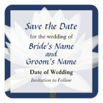White Water Lily in Sunshine Save the Date stickers