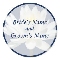 White Water Lily in Sunshine Save the Date stickers