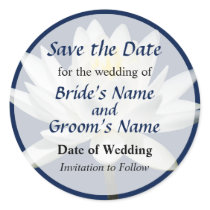 White Water Lily in Sunshine Save the Date stickers
