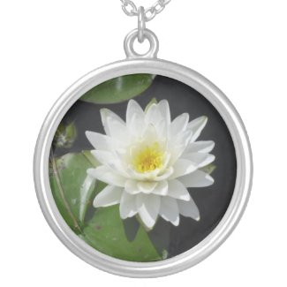 White Water Lily Necklace necklace