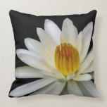 White water lily throw pillow pillows