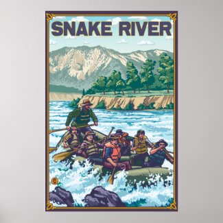 White Water Rafting - Snake River, Idaho Poster