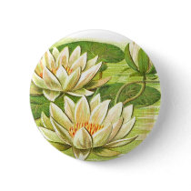 White Waterlilies buttons by mosswood White Waterlilies buttons