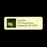White Waterlily Return Address Label