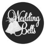White Wedding Bell   Stickers