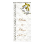 White Wedding Bookmark/ Rack Card