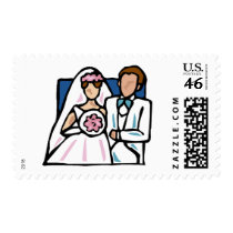 White Wedding Bride and Groom postage by weddingcards White Wedding Bride and Groom postage