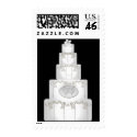 White wedding cake postage