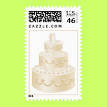 White Wedding Cake postage postage