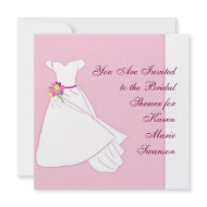 White Wedding Dress Invitation invitation