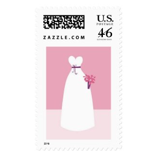 White Wedding Dress stamp
