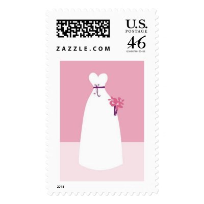 White Wedding Dress Stamps