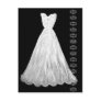 White Wedding Dress with Lace Accent Postcard