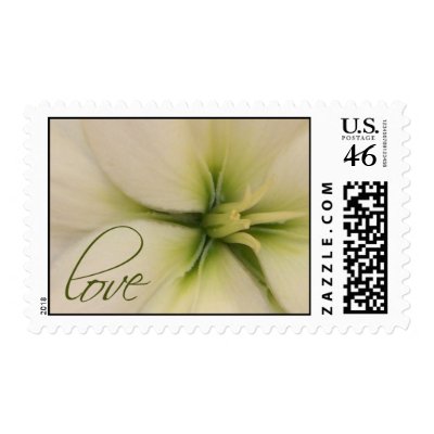 White wedding flower postage