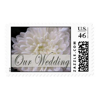 White wedding flower stamps for the bride