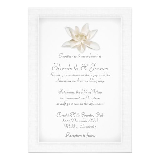 White Wedding Invitations