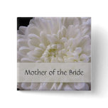 White Wedding Pin for the Mother of the Bride buttons
