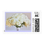 White Wedding Roses Bridal Bouquet Postage postage