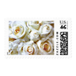 White Wedding Roses Bridal Bouquet Postage