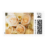 White Wedding Roses Bridal Bouquet Postage