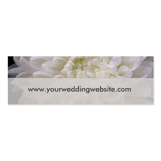 White wedding website cards business card templates
