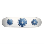 white, white, blue plus button, blue plus butto... skate board