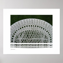 White Wicker Chair Print