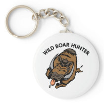 White Wild Boar Hunter Key Chain