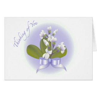 White Wild Indigo Wildflower Note Card