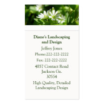 White Wildflower Business Card business cards