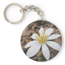 White Wildflower Keychain