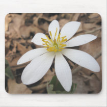 White Wildflower Mousepad mousepads