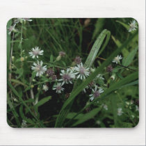 White Wildflowers mousepads